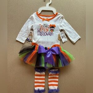 My First Halloween One Piece, Tutu & Sock set - NWT